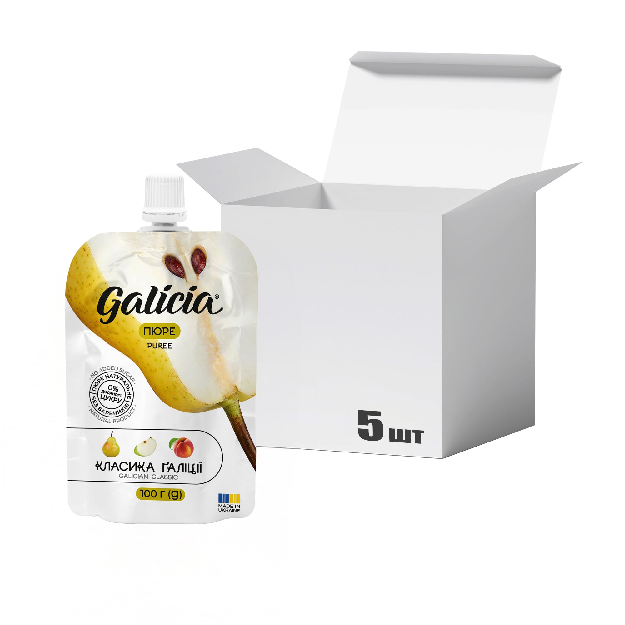 Упаковка пюре Galicia Класика Ґаліції, 100 г * 5 шт